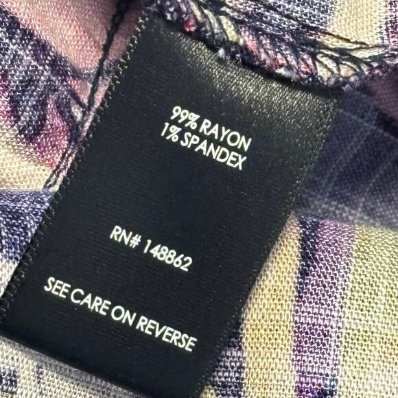 Torrid Palm Tree Tropical Summer Popover Short Sleeve Blouse Size 4X Plus - Picture 6 of 15